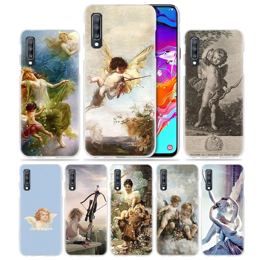 

Angel Cupid Art Case for Samsung Galaxy A50 A70 A20e A40 A30 A20 A10 A8 A6 Plus A9 A7 2018 Hard Clear PC Phone Coque Cover Capa
