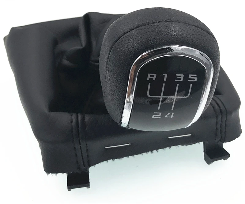 Высокое качество 5 скоростей ручки переключения передач автомобиля с Giator кожаный ботинок для Skoda Octavia II 09-12 YETI 09-12 ручка переключения передач