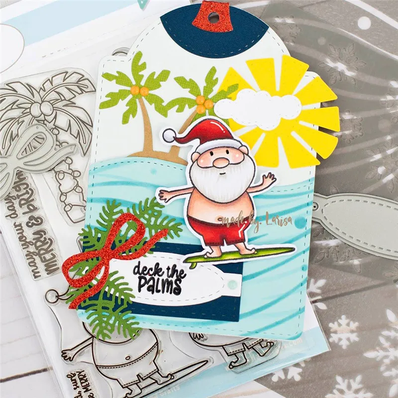 Diyarts Stamps Clear And Dies Christmas For Card Making Metal Die Cut Santas Vil