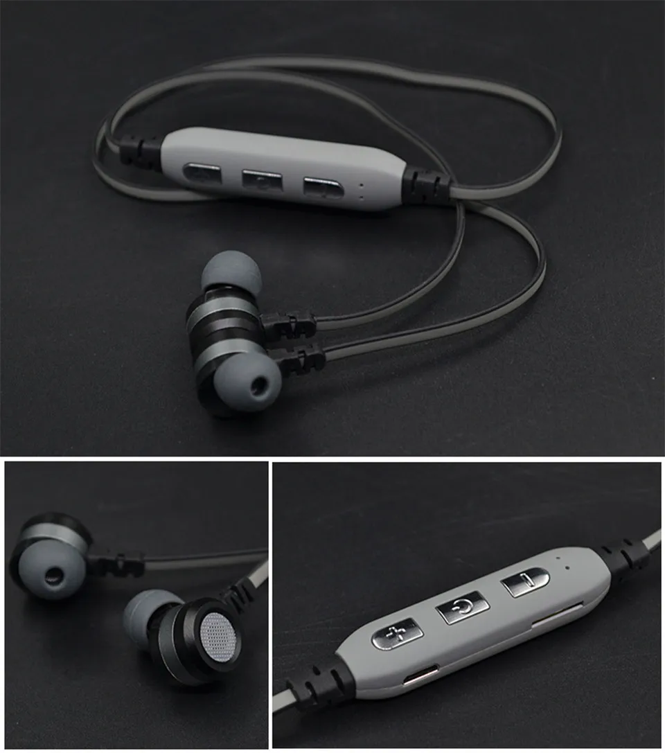 Magnetic Bluetooth Earphone wireless headphones with microphone sport Stereo Headset Earbuds TF micro SD card for Phone Samsung (16)