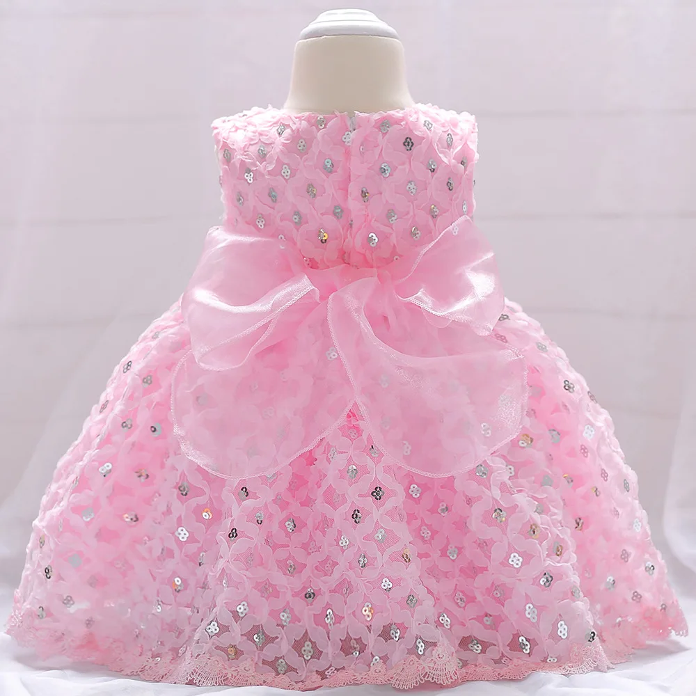 Платье принцессы с жемчужинами для маленьких девочек Детская желтая кружевная юбка-пачка платье для новорожденного одежда для свадебной вечеринки, дня рождения, BW082