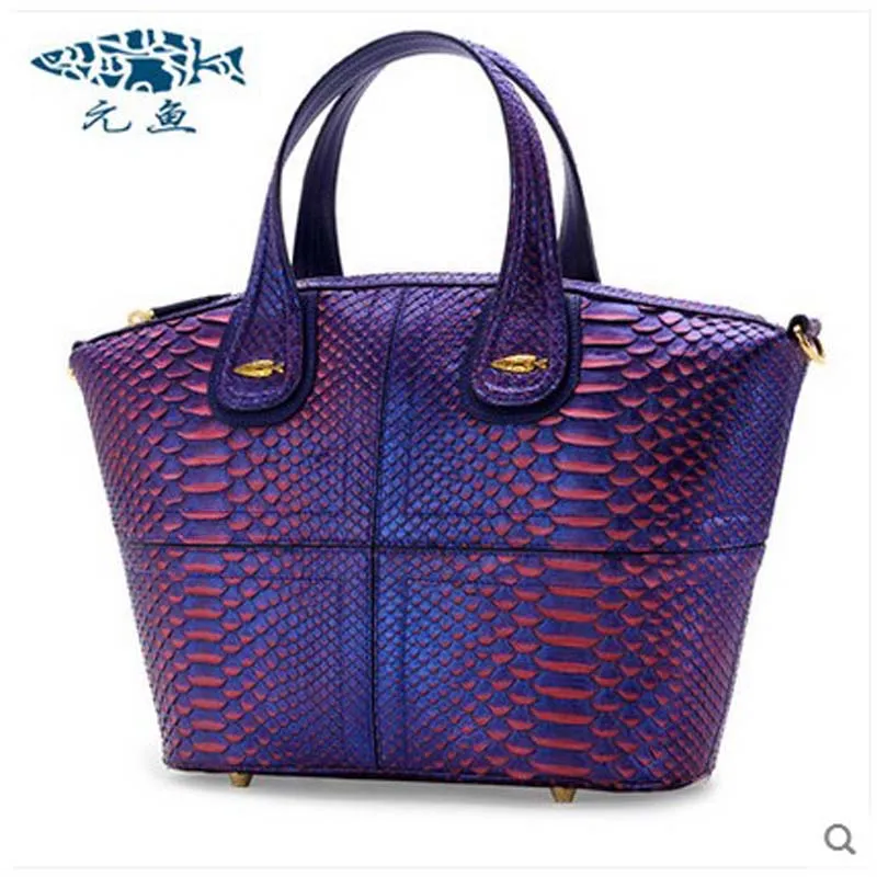 

yuanyu women snakeskin bag new import python leather handbag real leather bag high-grade serpentine handbag zipper bag