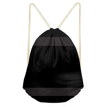 

Noisy Designs Simple Black Drawstring Bag Men Drawstring Bags Portable Backpacks Casual String Shoes Pocket Travel Accessories