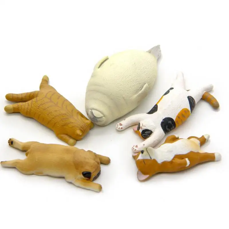 

1pcs Kawaii Resin Corgi Dog Toys Sleepy Series Miniature Figurines Kids Gift Japanese Landscape Miniatures Statuette Decoration