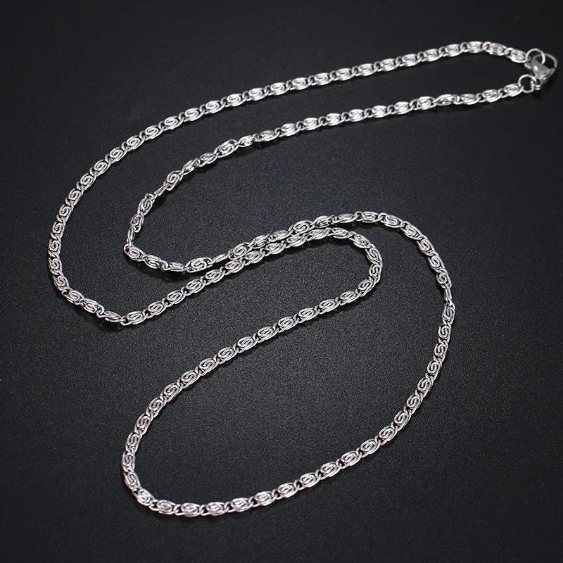 CACANA Stainless Steel Chain Necklaces For Man Women Gold Silver Color For Pendant Myriad Words Donot Fade Jewelry A1289