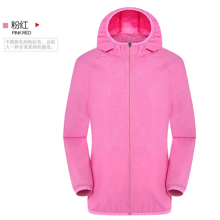 Стиль рыбалки для одежды из ткани быстросохнущая анти-УФ Солнцезащитная куртка спортивная одежда с длинными рукавами - Цвет: Розовый