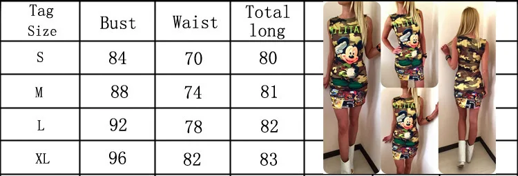 Летнее модное женское Повседневное платье с камуфляжным принтом Микки Мауса, тонкое мини-платье, элегантное платье