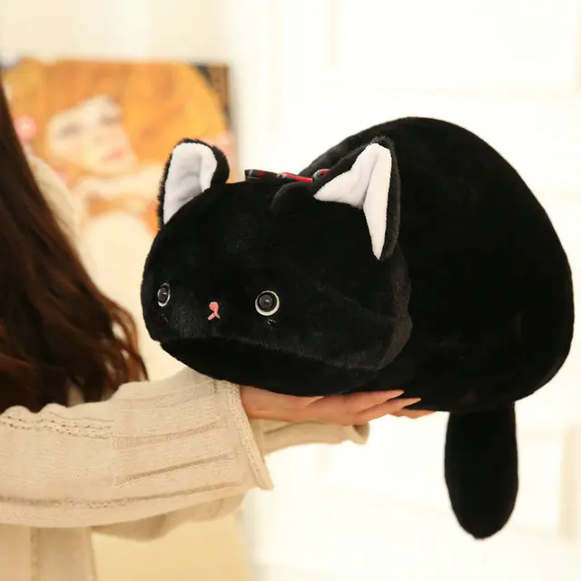 plush black cat toy cute cartoon Japanese San X anime figure kutsushita