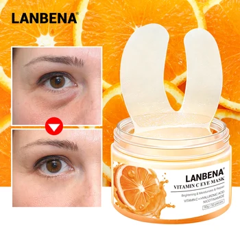 

Lanbena Eye Mask Vitamin C Eye Patches Serum Remove Eye Bag Eye Lines Improve Dark Circle Firming Brighten Lifting Repair 50pcs