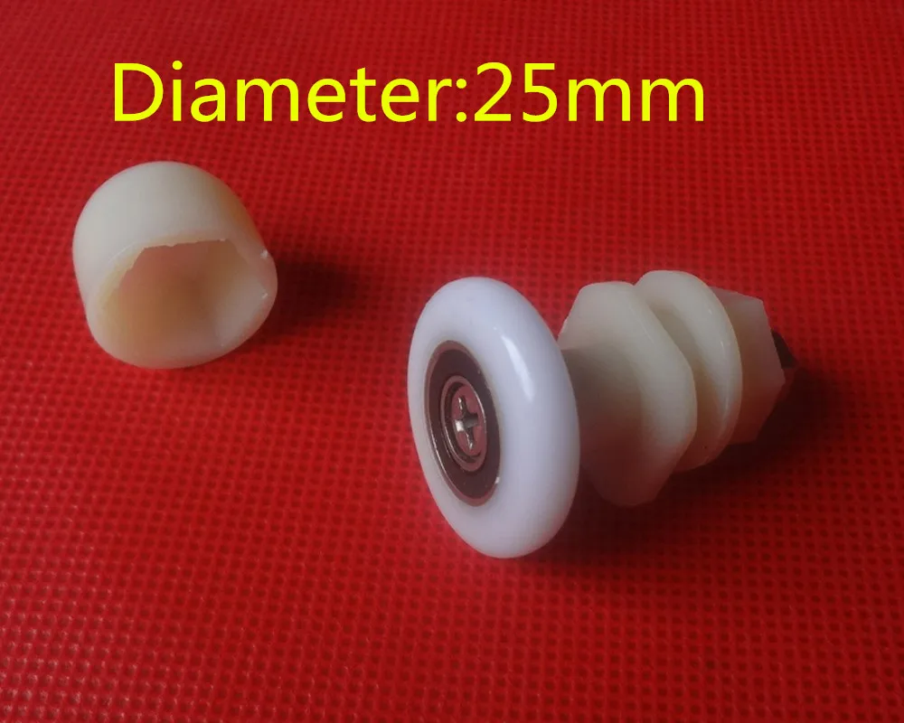 

Free shipping 8pcs/lot Shower Door Rollers Runners/Wheels/ Pulleys Daimeter 25mm with Eccentric shaft