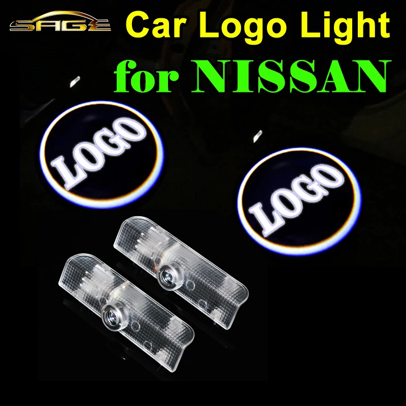 2 PCS LED Car Light LOGO Laser Bulb Auto Door Light for NISSAN