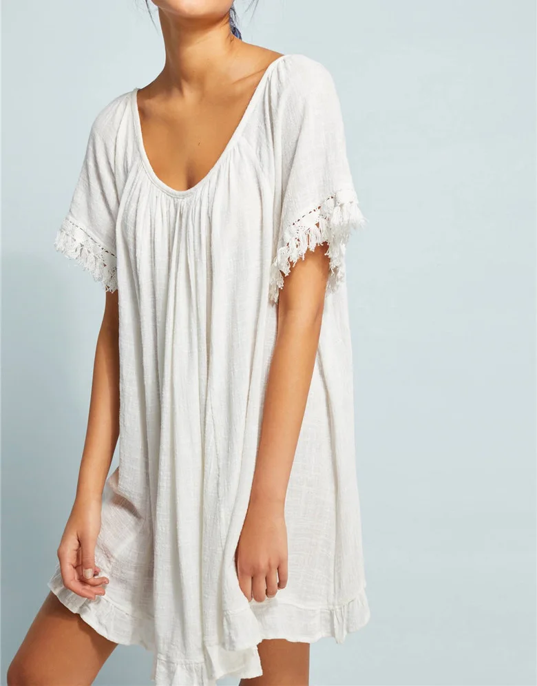 

Cotton Beach Cover up Kaftan Sarong Bathing Suit Cover ups Beach Pareos Swimsuit Cover up Womens Swim Wear Beach Tunic