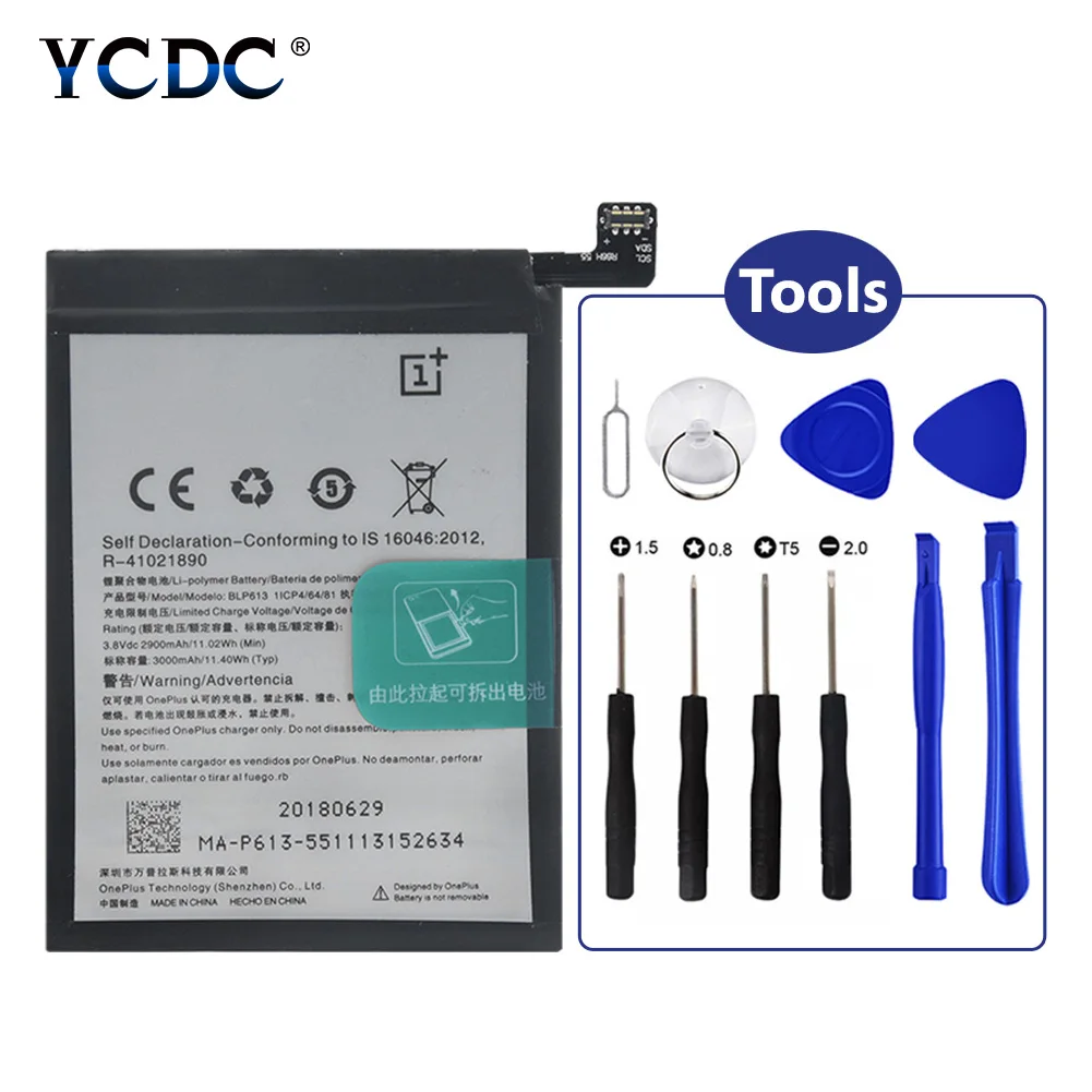 

Lithium BLP613 Battery For OnePlus 3 3000mAh High Capacity With Repair Tools Rechargeable li-ion Li-Po Lithium phone battery
