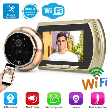 

4.3in Intelligent Door View smart door bell WIFI Smart Motion Detection Doorbell Camera Electronic Door Viewer