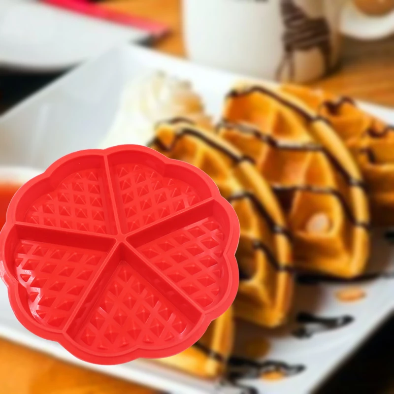 Silicone Waffle Mold Maker Cafe Muffin Bakeware Cooking Tools Kitchen