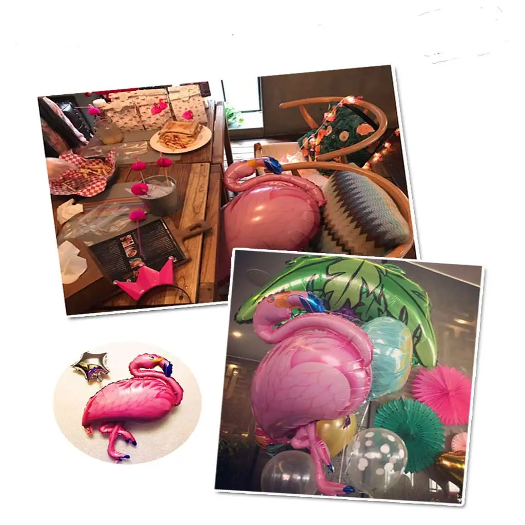 Novelty Large Foil Flamingo Balloon Tropical Hawaiian Kids Birthay Party Toy