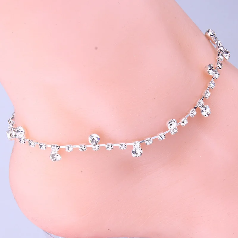 

Beautifully Rhinestone Claw Chain Small Drill Foot Decoration Simple New Flash Drill Anklet EBay AliExpress Foreign Trade Jewelr