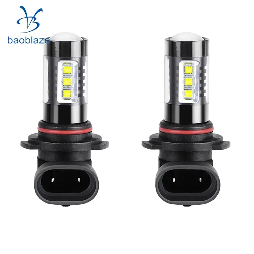 2x 80W H10 High Power LED 6000K Super White Fog Light Bulbs Conversion Kit