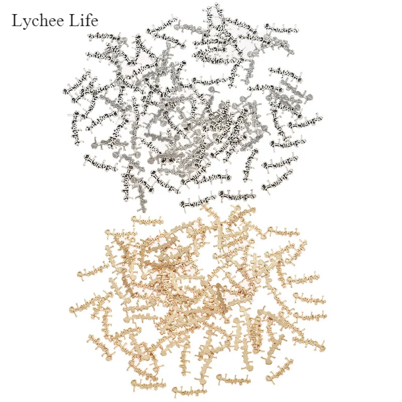 Lychee Life 100 шт. металлические этикетки для одежды ручной работы с буквами DIY Швейные Сумки для изготовления одежды аксессуары для украшения