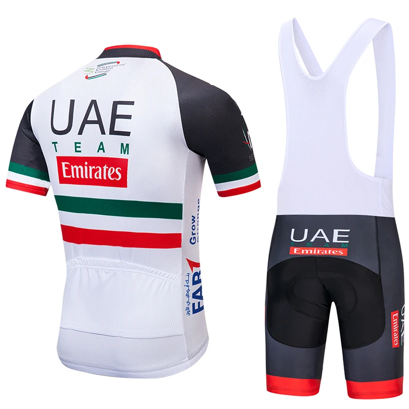 فريق برو الإمارات الدراجات جيرسي المرايل السراويل دعوى روبا Ciclismo رجل الصيف الجافة سريعة ركوب الدراجات مايوه ارتداء