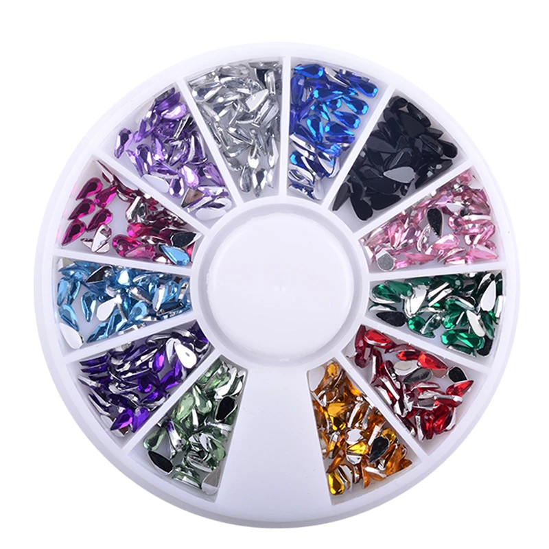 1 коробка любовь 12 цветов 3 мм стразы для дизайна ногтей колеса DIY Декоративные наклейки для ногтей 3D инструменты для маникюра - Цвет: 087