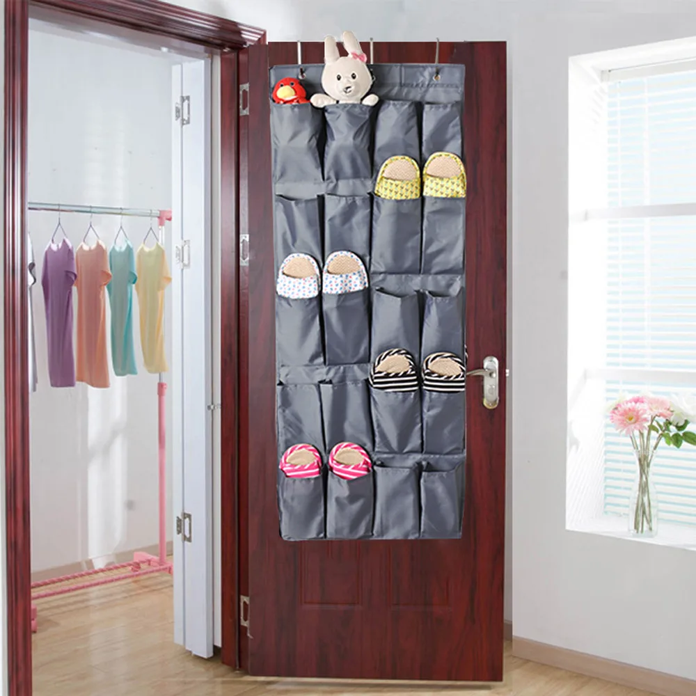 20 Pockets Storage Bag Shoe Organizer Nonwoven Space Saver Rack...