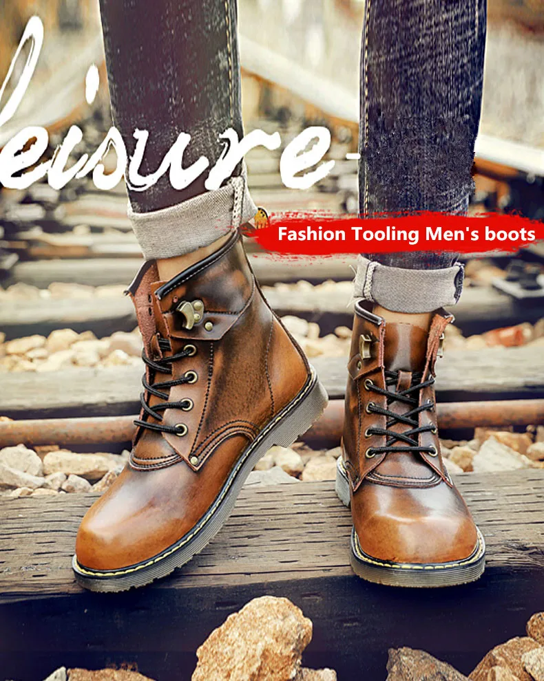 Vancat Brand skóra bydlęca Split jesień zima ciepły futro Vintage buty motocyklowe męskie buty jeździeckie mężczyźni Snow kostki High Top Mężczyźni Buty -