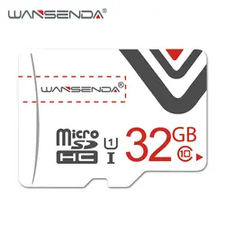 WANSENDA Micro SD карта памяти 4 ГБ 8 ГБ 16 ГБ 32 ГБ 64 Гб класс 6 класс 10 карта памяти для смартфона/камеры с бесплатным адаптером