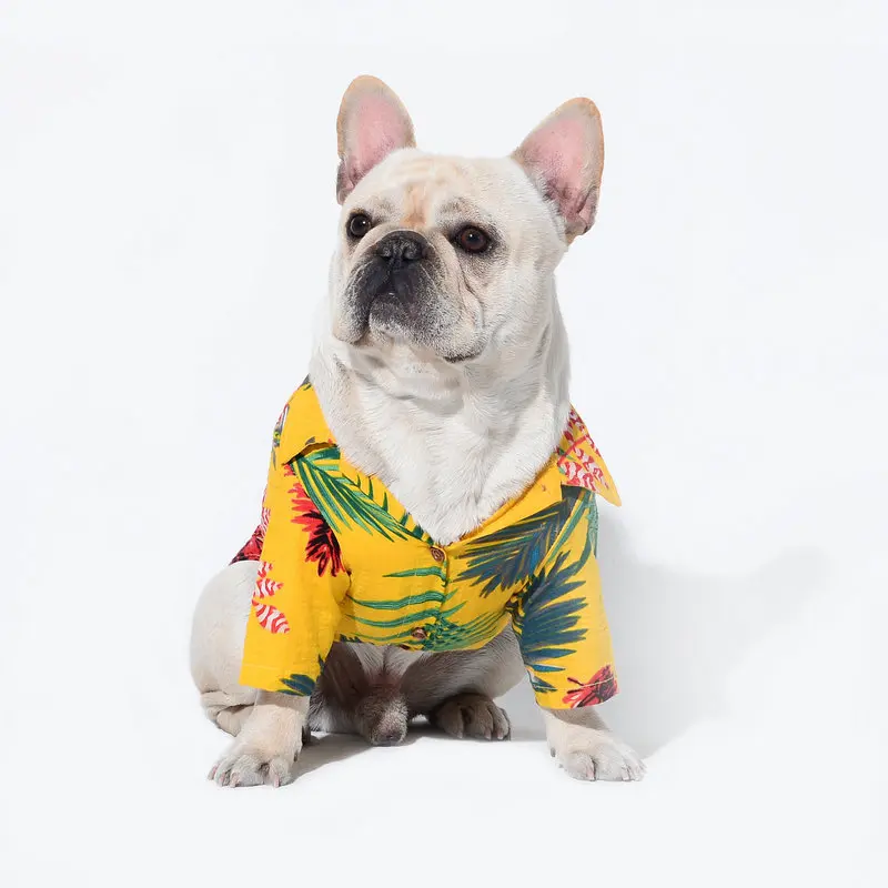 Летняя одежда для маленьких собак тонкая рубашка французского бульдога чихуахуа