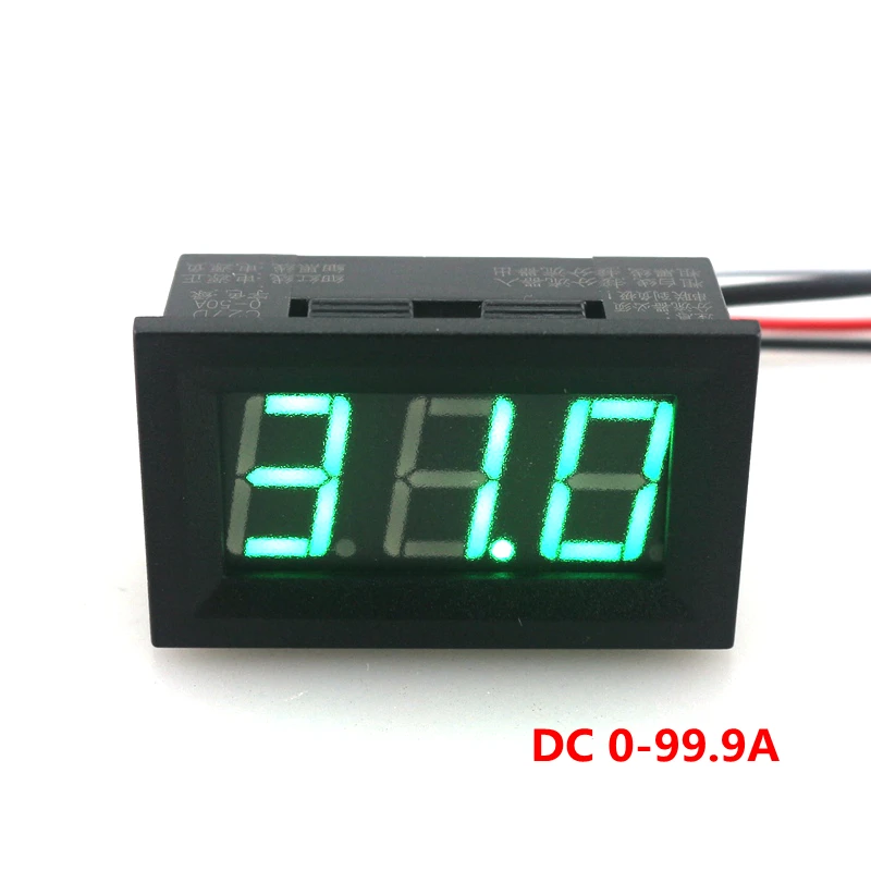 50A DC Digital Ammeter With Hall Sensor - LED Display Current Gauge For Car, RV, Motorcycle Battery Monitoring