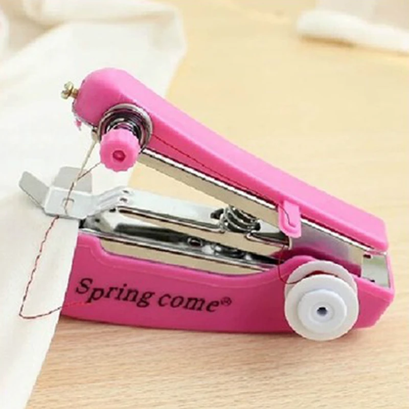 Portable Mini Sewing Machine Handheld Tool For DIY Needlework Manual