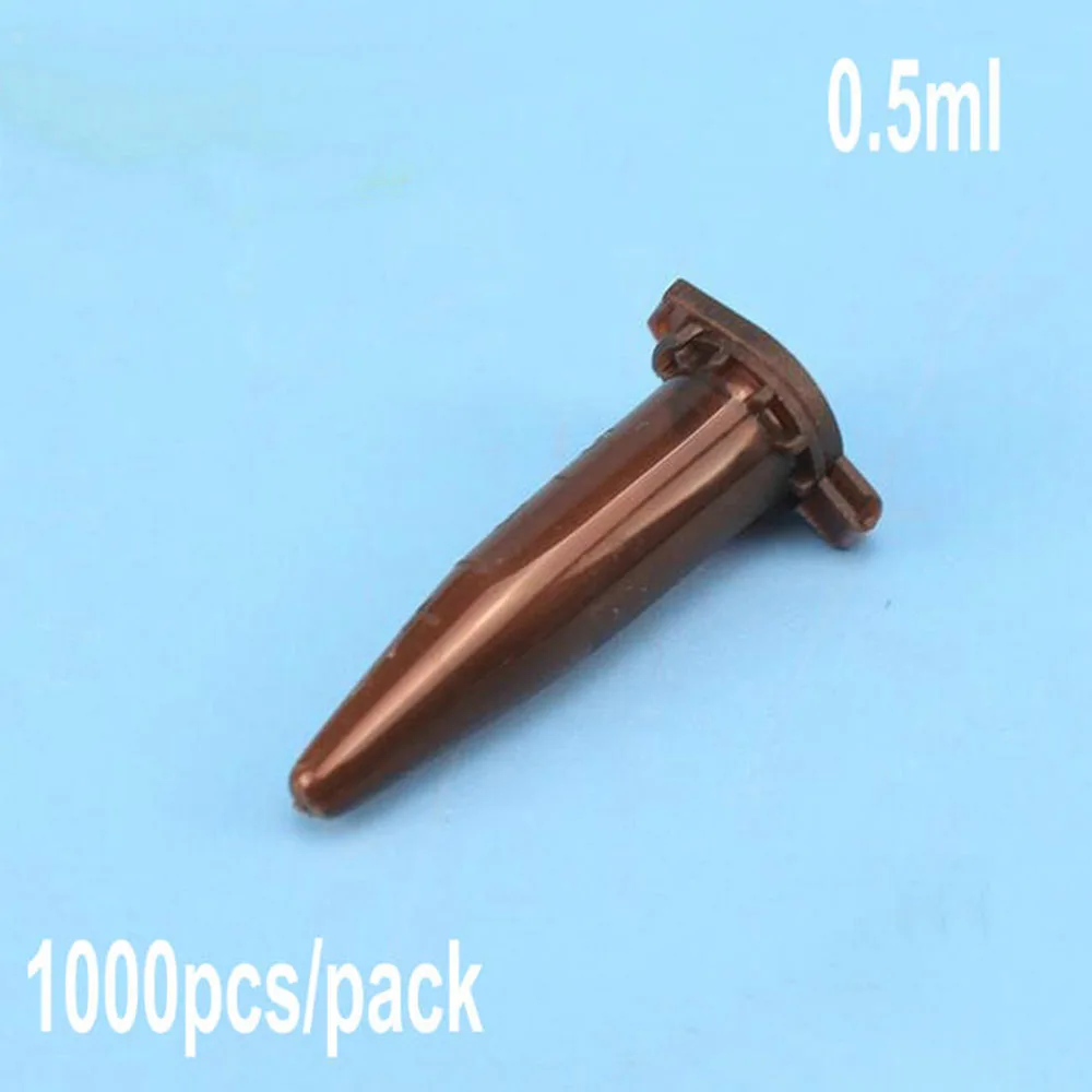 1000 шт./упак. 0,5 мл пластиковый коричневый lucifugal центрифуга трубка микро лабораторный образец контейнер с крышкой