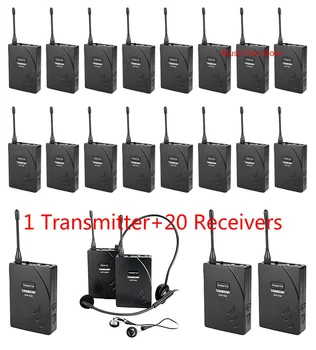 

Takstar UHF938 / UHF 938 Wireless Tour Guide System UHF frequency 1 Transmitter + 20 Receivers for Tour guiding sightseeing