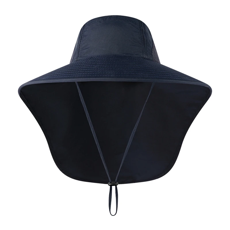

1 PC Outdoor Breathable Fishing Cap Hiking Camping UV Protection Face Neck Cover Visor Hat Flap Hat Wide Brim Buckle New