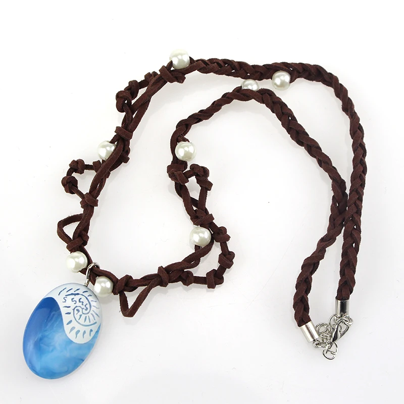 Moana Ocean Romance Rope Chain первоначального Цепочки и ожерелья с синим камнем те фити Кулоны в форме сердца Цепочки и ожерелья для Для женщин, женские ювелирные изделия, аксессуары