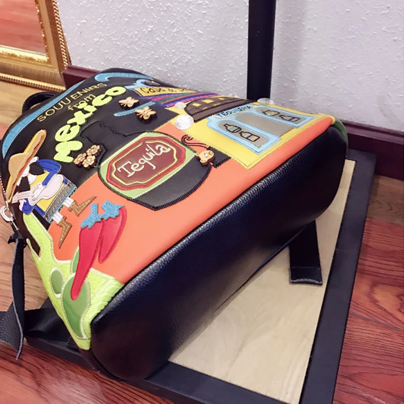 IPinee дизайнерские Мультяшные средние школьные сумки женские высококачественные рюкзаки из искусственной кожи для ноутбука для девочек-подростков