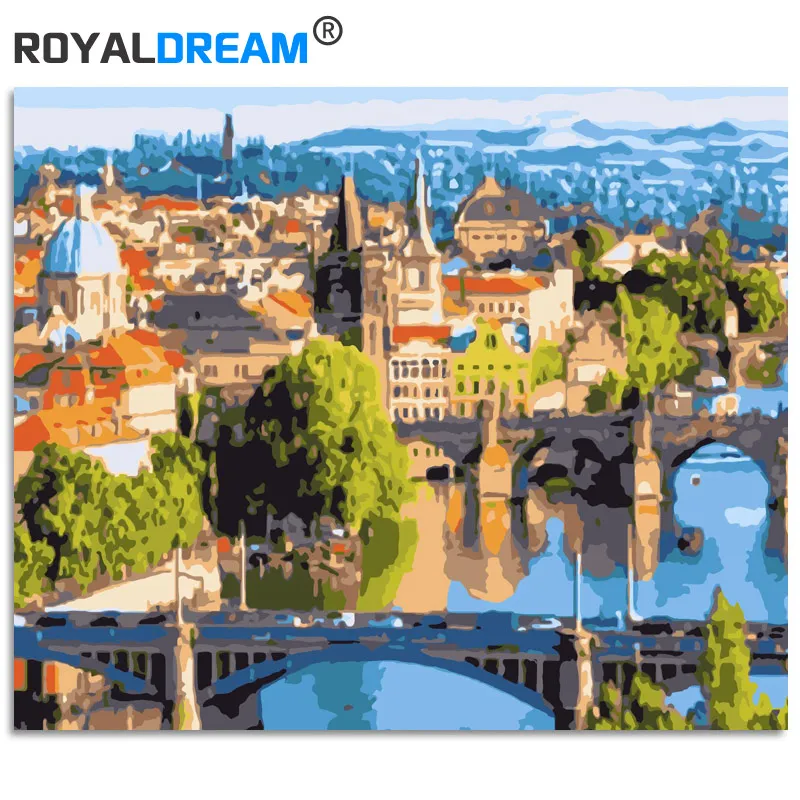 Пейзажная живопись ROYALDREAM покраска по номерам сделай сам Набор для рисования