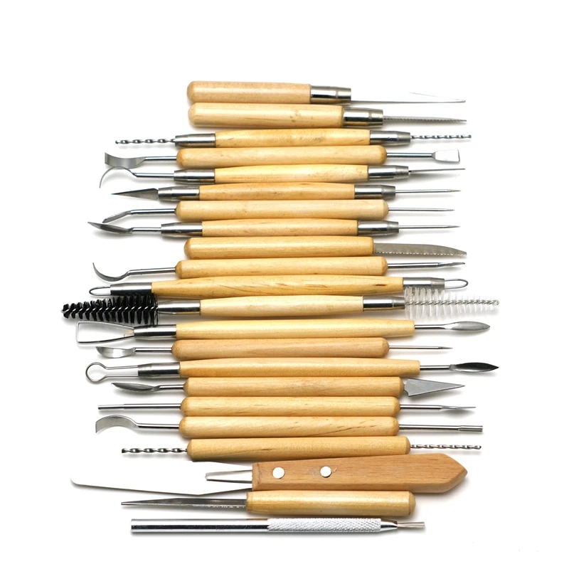 22 Piece/lot Soft Mud DIY Ceramic Tool Pottery Clay Sculpture Carving Tools Set Modelling Hobby Art Craft | Дом и сад