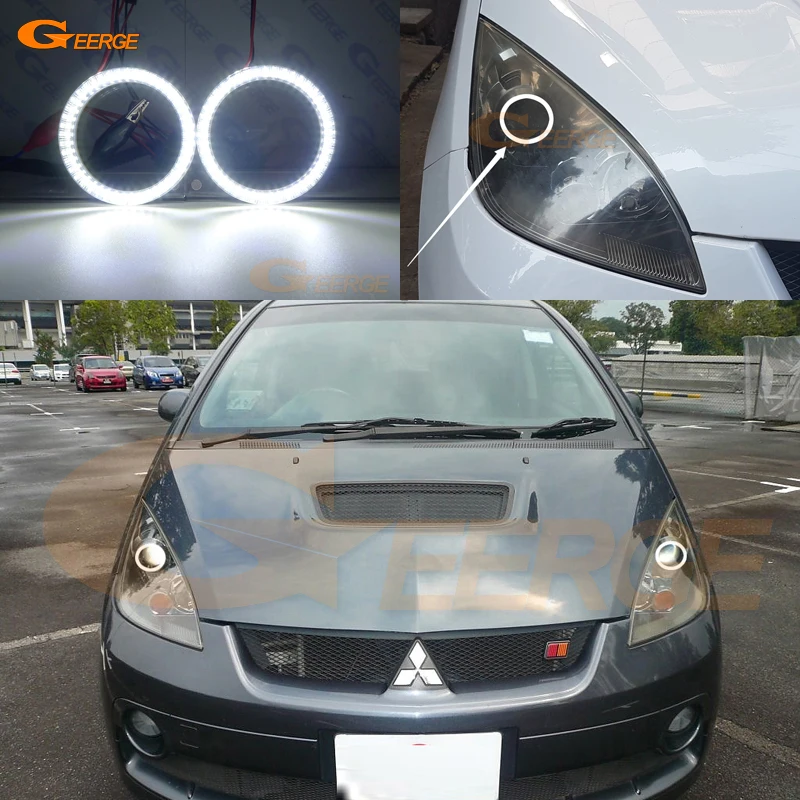

For mitsubishi colt version R 2006 2007 2008 Excellent Angel Eyes Ultra bright illumination smd led Angel Eyes Halo Ring kit