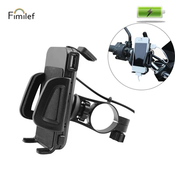 

Universal Motorcycle Phone Holder Mobile Support celular stand USB Charger for iphone 6s 7 Galaxy s8 s7 edge Soporte Movil Moto