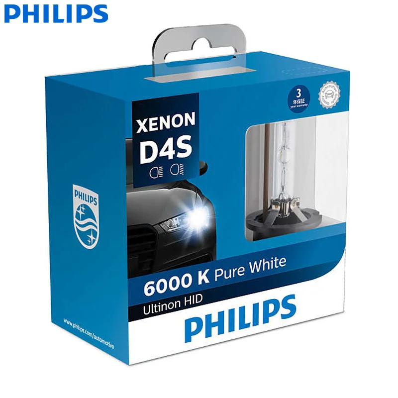 Philips Ultinon HID D4S 42402WXX2 35W 6000K холодный белый светильник ксенон HID головной светильник автомобильная лампа авто стиль лампы(двойная упаковка