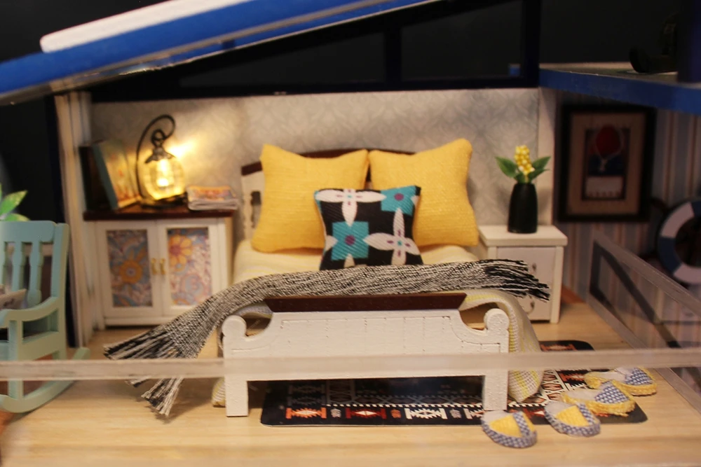 Ручной работы Miniaturas Деревянный Diy Кукольный дом миниатюрный кукольный домик мебель модель ручной работы наборы коробка головоломка игрушки для детей подарок
