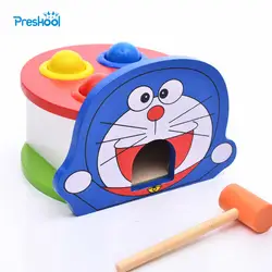 Preskool детские игрушки для детей многофункциональный стучать мяч Таблица деревянная игрушка-моторную координацию Brinquedos juguets