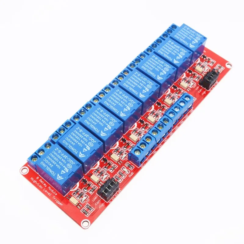 

High/Low level trigger 8 channel relay control panel PLC relay 24V module for arduino hot sale in stock.8 road 24V Relay Module