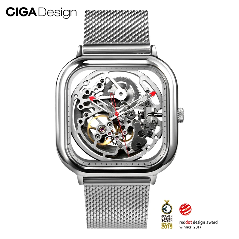 Reloj Mijia CIGA Xiaomi relojes de pulsera mecánicos ahuecados reloj Reddot Winner relojes automáticos de lujo de moda inoxidable - 4