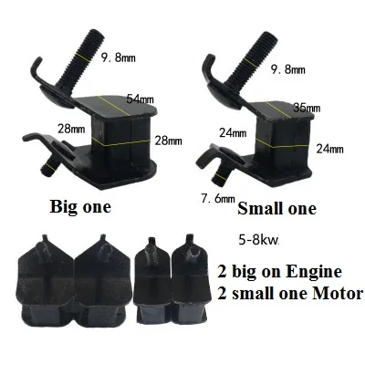 

One set Gasoline generator shock proof foot damping rack feet Buffer for Honda 5KW 188 GX390 Vibration Feet