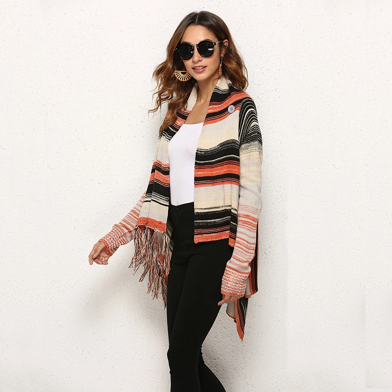 Irregular Fringe Vintage Sweaters Cardigans For Women Winter Fashion Jacket Female Long Cardigan Boho Knitwear Coats Mallzona