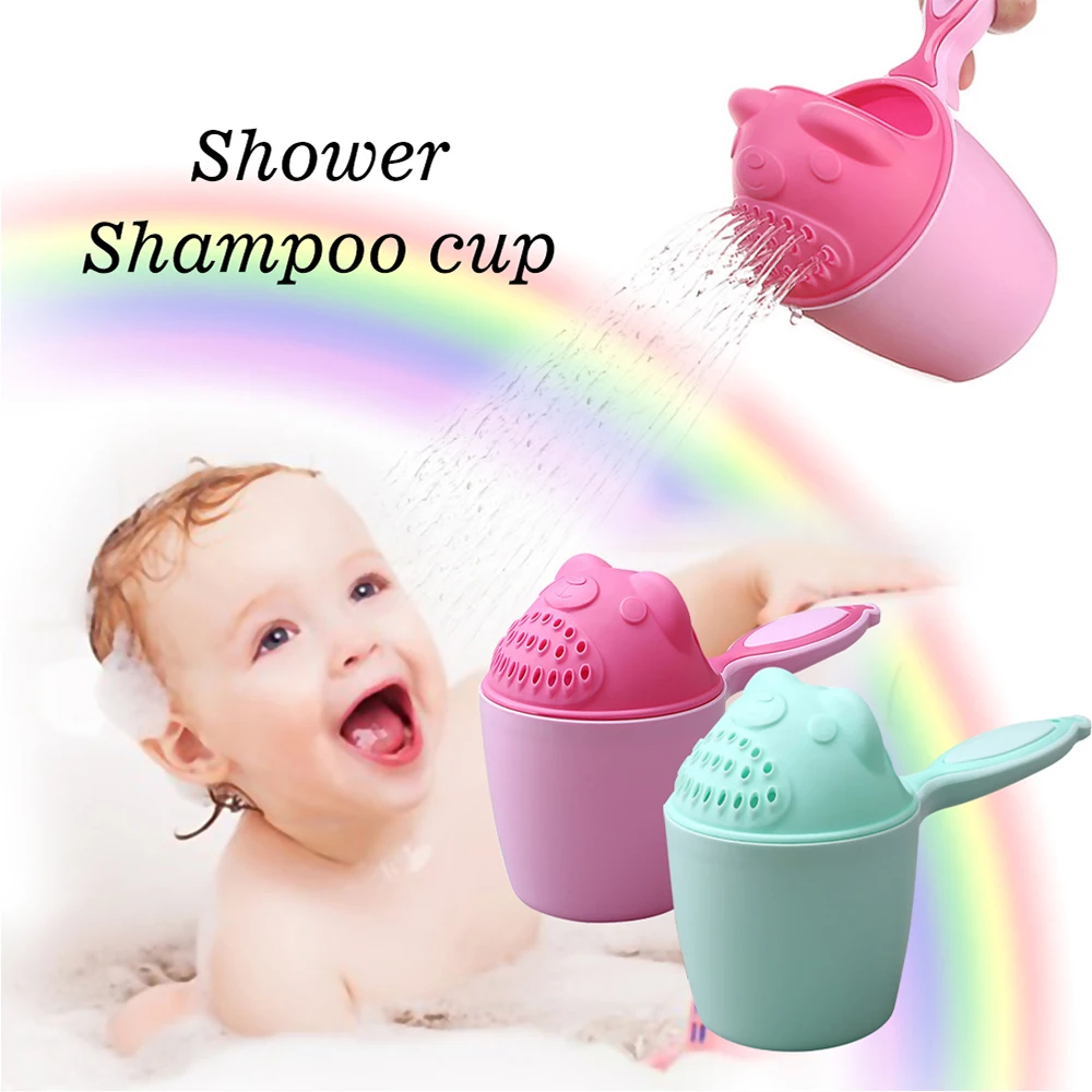 

NEW ARRIVAL Cartoon Baby Shampoo Cup non-toxic Baby Spoon Shower Bath Water Bailer Bathing Helper Children Bath Accessories