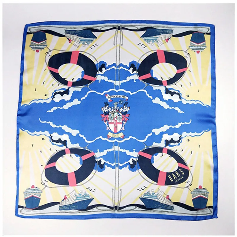 LEAYH 70*70cm Simulated Silk Square Scarf Woman Small Bandanas Multifunction Hair Scarves Fashion Neckerchief Decorative