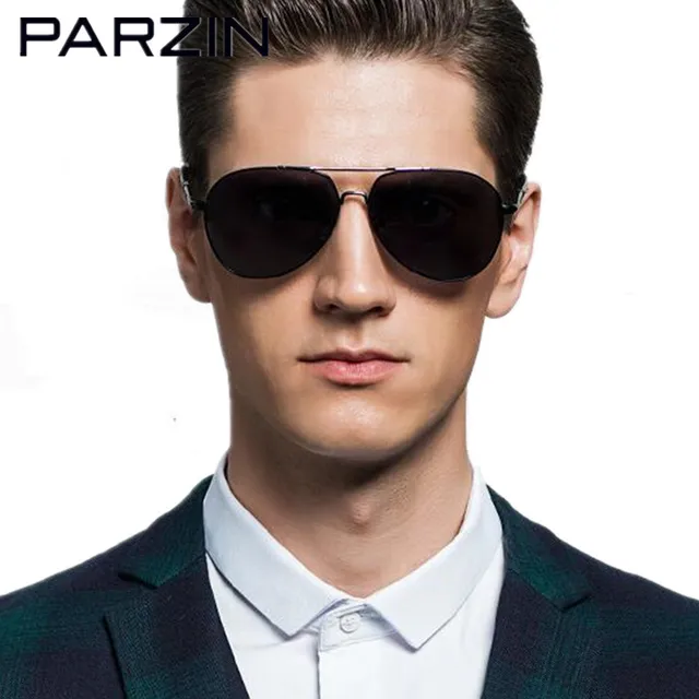 Best price at $102 Cheap Parzin Sunglasses Men Polarized Male Sun Glasses Brand Designer Shades Black With Box 8033